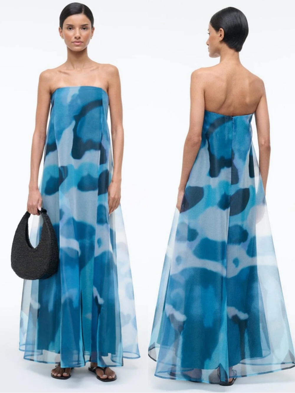 Staud Allyson Maxi Dress in Blue Haze Size 0 NEW! New with tags!